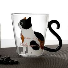 Load image into Gallery viewer, Creative 8.5oz Water Glass Mug Cup Cute Cat Milk Coffee Mug Tea Cup Cartoon Kitty Home Office Cup For Fruit Juice