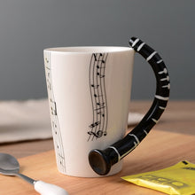Load image into Gallery viewer, Creative Guitar Ceramic Cup Personality Novelty Music Note Milk Coffee Tea Cup Juice Lemon Mug Home Office Drinkware Unique Gift